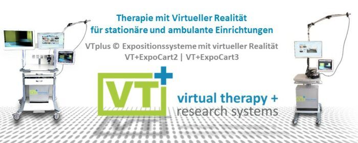 VTplus(C) Expositionssysteme mit virtueller Realität: Therapie mit Virtueller Realität für stationäre und ambulante Einrichtungen.