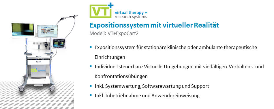 VT+ExpoCart2 - VR-Therapie Expositionssystem mit virtueller Realität für stationäre Einrichtungen
