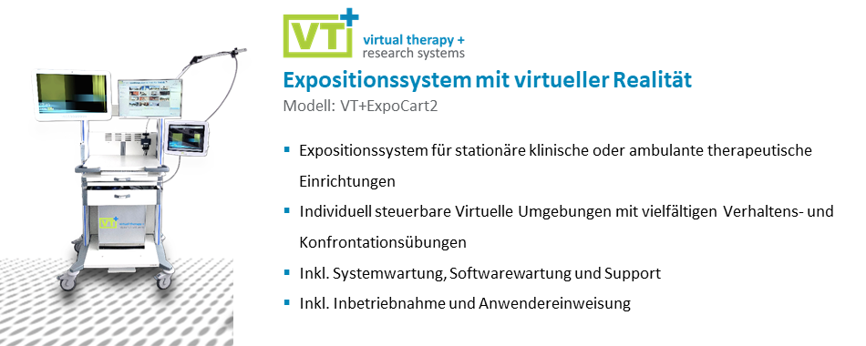 VT+ExpoCart2 - VR-Therapie System mit virtueller Realität für stationäre Einrichtungen
