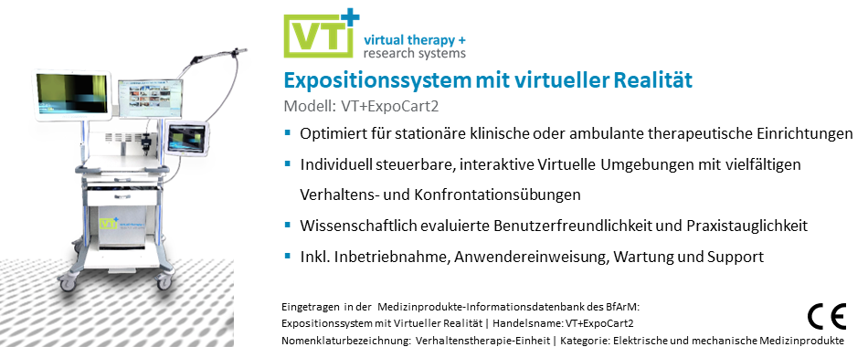 VT+ExpoCart2 - VR-Therapie System mit virtueller Realität für stationäre Einrichtungen