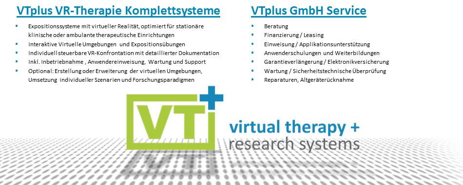 VTplus VR-System Angebote für Kliniken und Praxen