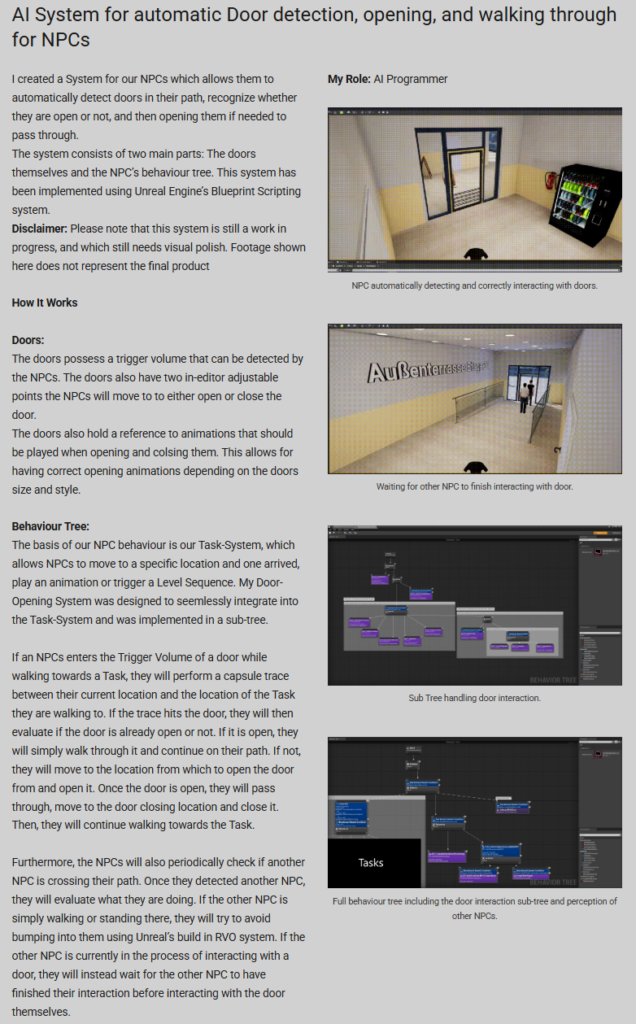 Arbeiten einer VTplus-VR-Entwicklerin: KI- und Verhaltenssysteme für NPCs, Neurofeedback-Visualisierung, Reha-Training mit Eye-Tracking und immersive Therapie-Szenarien in Unreal Engine.